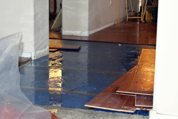 Professional Emergency Water Damage Restoration technician working in Huntsville, OH